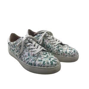 Jack Rogers Women's Rory Daisy White Leather Low-Top Comfort Sneakers 9.5M